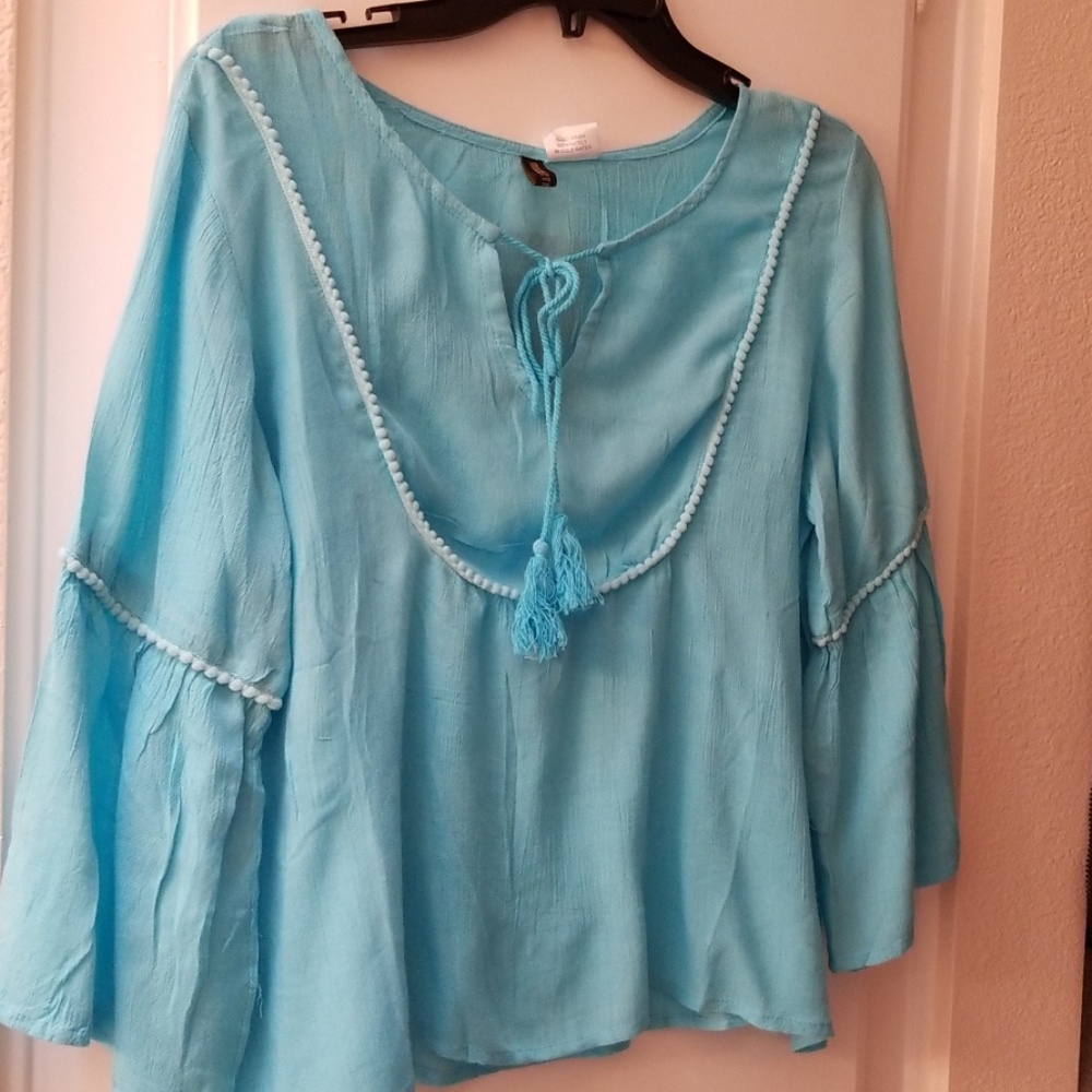 3/4 sleeves rayon gauze top